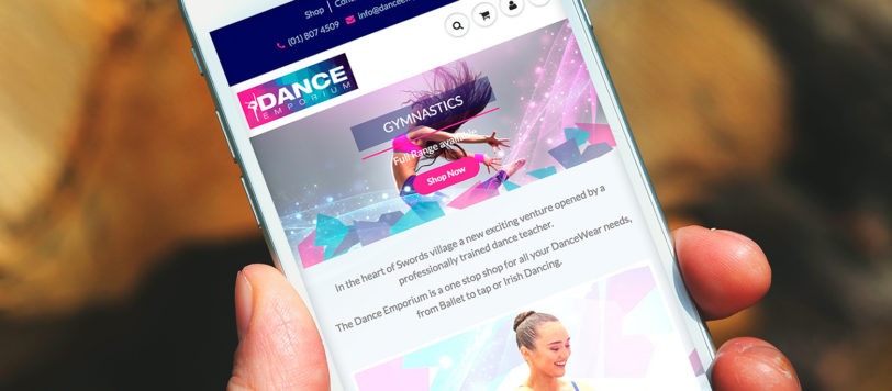 The Dance Emporium Shopify Website on Mobile